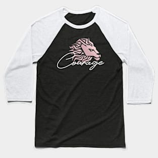 Courage Lion Baseball T-Shirt